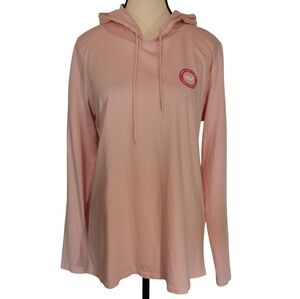 Vineyard Vines Long Sleeve Lightweight Whale Hoodie in Pink - Sz M